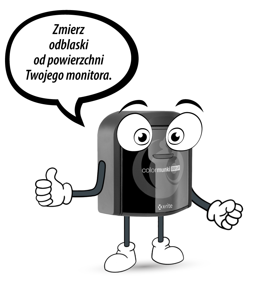 Zmierz odblaski od powierzchni Twojego monitora.